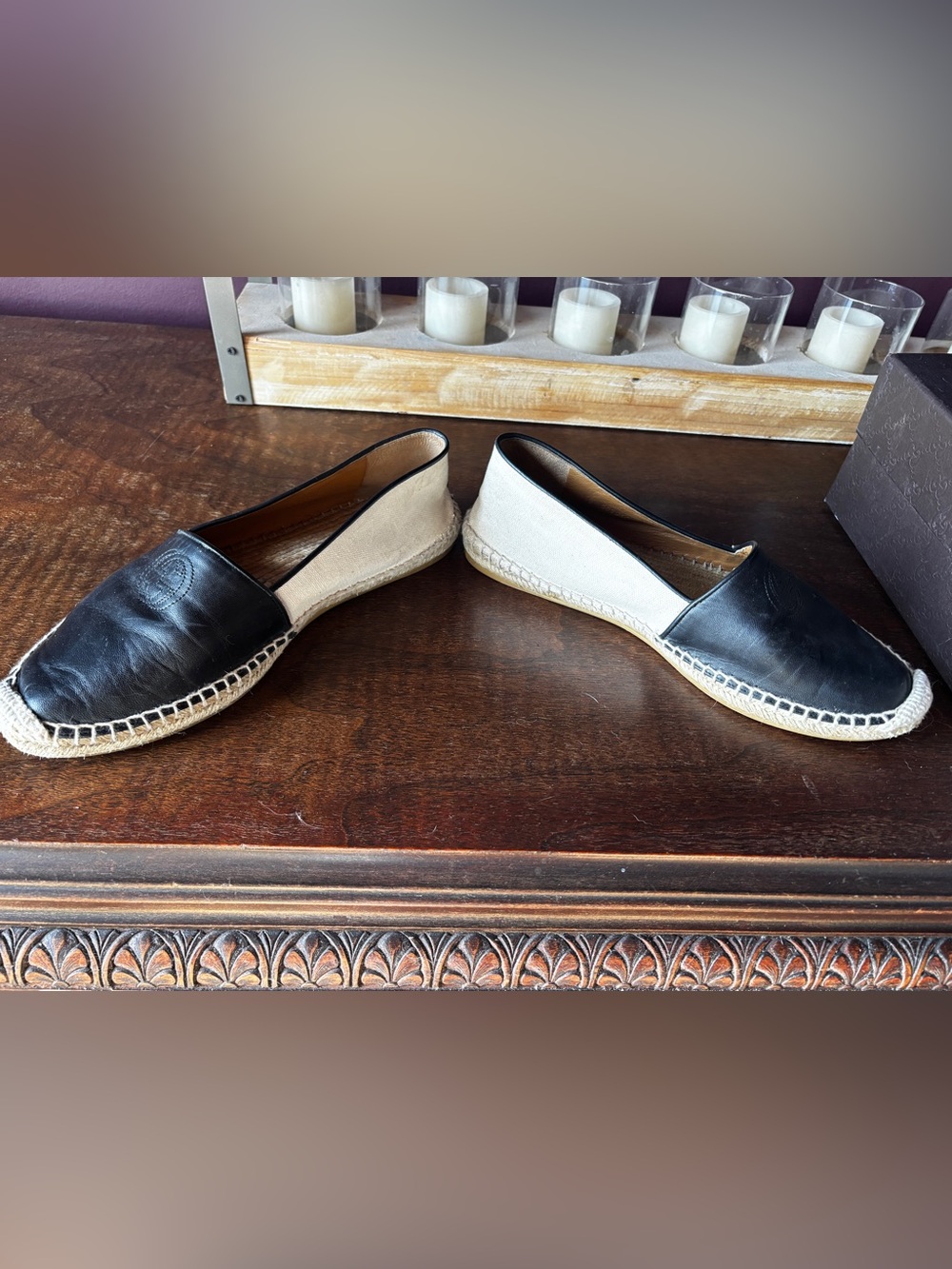 Gucci Black Leather Espadrille Slip-Ons - Picture 4 of 4